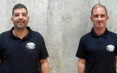 Diego Martínez (esquerra) i Edu Arizmendi (dret) agafen les regnes del Sant Nicolau